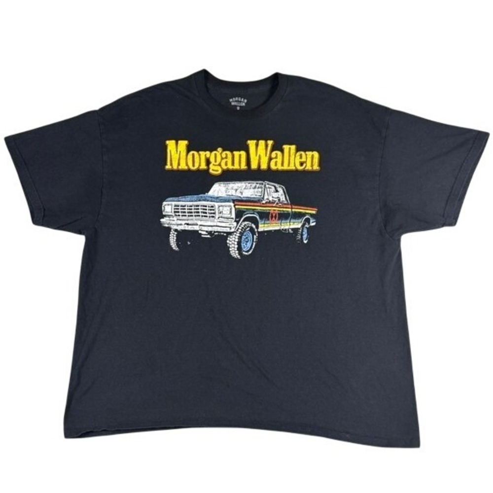 Morgan Wallen Tee Shirt Men's 2XL Black Truck Graphic Short Sleeve Country Music